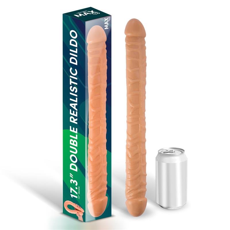 MAX & CO Trent Ρεαλιστικό Διπλό Dildo Flesh 17,3" – 44 cm