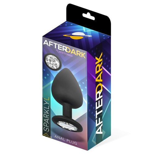 AFTERDARK Sparkly Πρωκτικό Plug με Κόσμημα Σιλικόνης Μέγεθος L – 9,5 cm x 4,5 cm