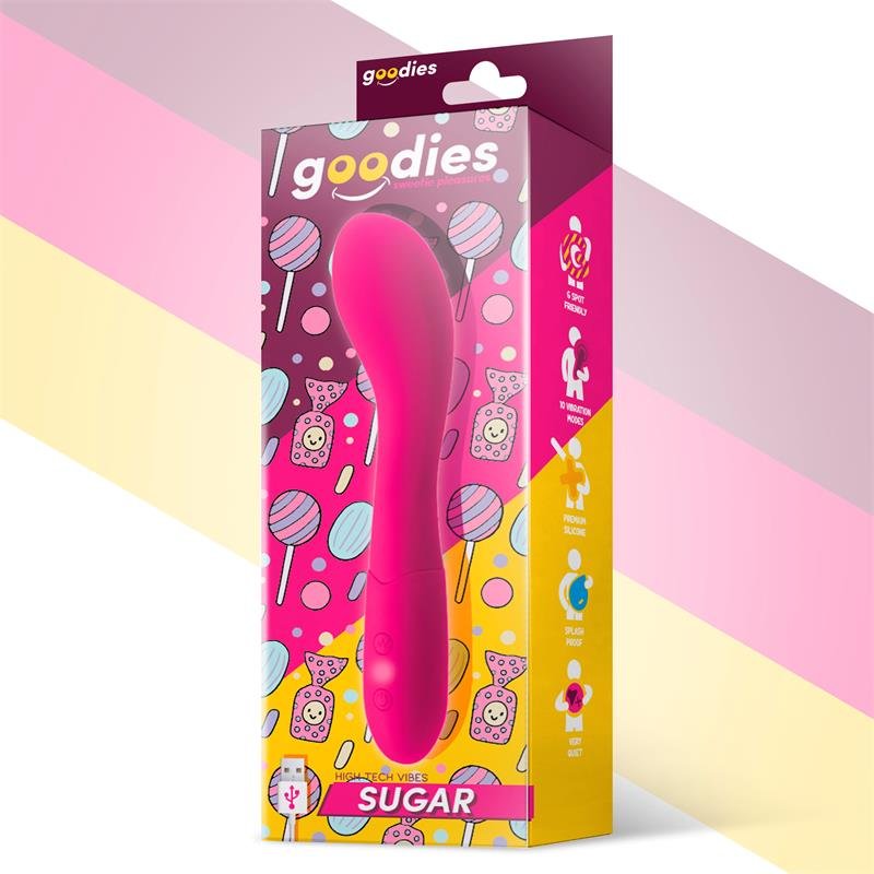 GOODIES Sugar G-Spot Δονητής USB Σιλικόνης Φούξια
