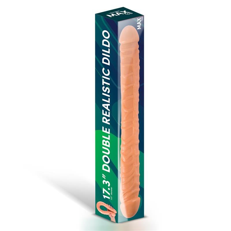 MAX & CO Trent Ρεαλιστικό Διπλό Dildo Flesh 17,3" – 44 cm