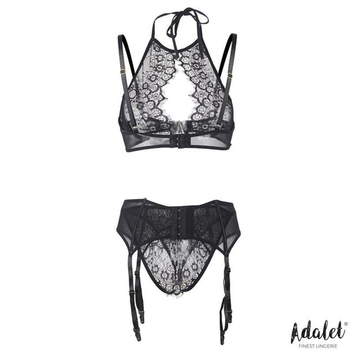 ADALET LINGERIE Evelyn Σετ Σουτιέν, Ανοιχτό Σλιπ & Ζαρτιέρα