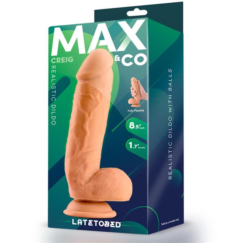 MAX &amp; CO Creig Ρεαλιστικό Dildo με Όρχεις Flesh 8,5"