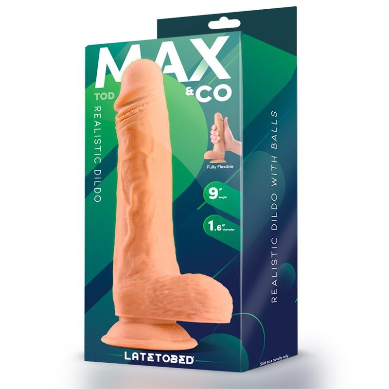 MAX &amp; CO Tod Ρεαλιστικό Dildo με Όρχεις Flesh 9"